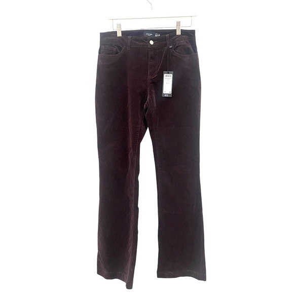 NWT Vero Moda Denim Sz 32 Coffee Bean Brown Flared Cordory PANTS Low Rise - Picture 1 of 8
